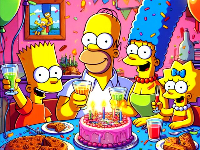 Simpsons comemorando