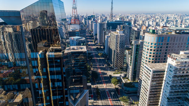 vista aerea da avenida paulista