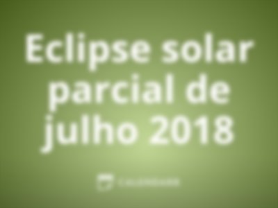 Eclipse solar parcial de julho 2018