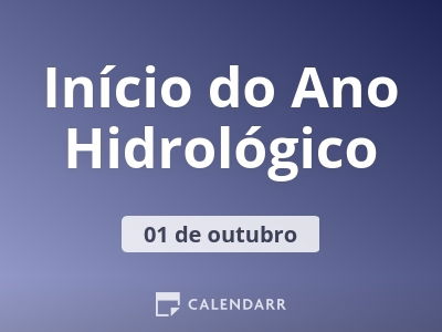 Início do Ano Hidrológico