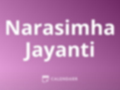 Narasimha Jayanti