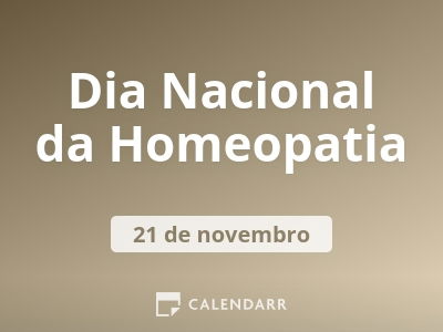 Dia Nacional da Homeopatia