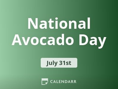 National Avocado Day