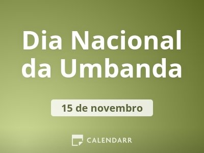 Dia Nacional da Umbanda