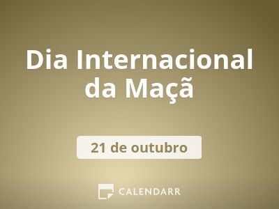 Dia Internacional da Maçã