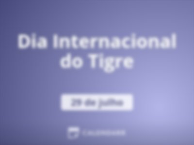 Dia Internacional do Tigre