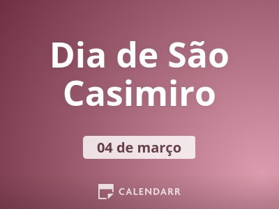 Dia de São Casimiro