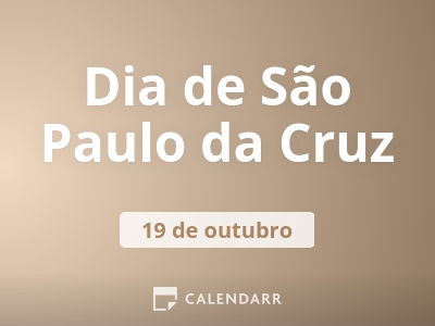 Dia de São Paulo da Cruz