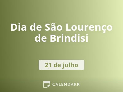 Dia de São Lourenço de Brindisi