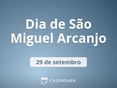 Dia de São Miguel Arcanjo