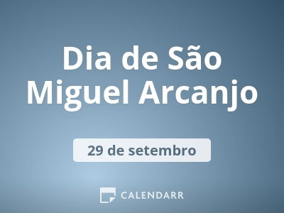 Dia de São Miguel Arcanjo