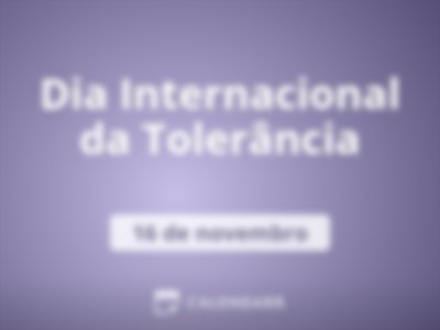 Dia Internacional da Tolerância